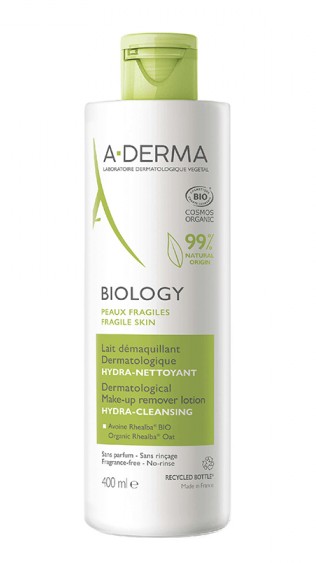 Aderma Biology Lait Démaquillant Dermatologique Hydra-Nettoyant 400ml